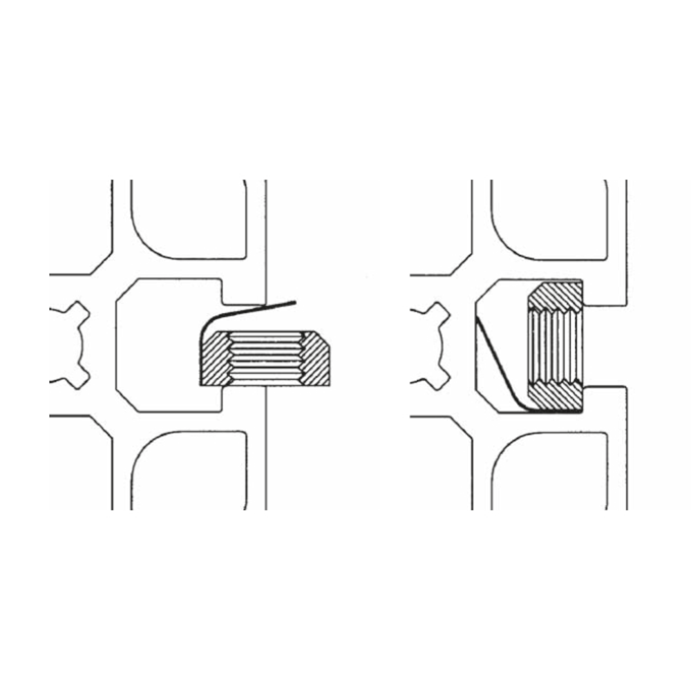 専用ページS-2 Square nut M08x13 with position-fixing | MiniTec